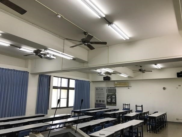  Use of LED lighting & Sensored lighting in the classroom. (Taitung University)